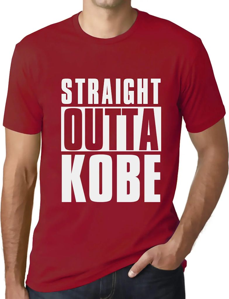 Herren Grafik T-Shirt Straight Outta Kobe Öko-Verantwortlich Vintage Jahrgang Kurzarm Lustige Druck Geburtstag Geschenk Mann