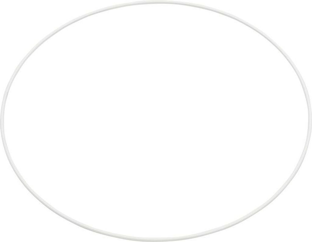 Ring aus Metall in der Farbe Weiß mit einem Durchmesser von Produktbild 