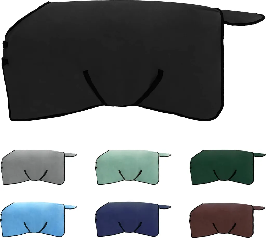 Coperta Cavalli vidaXL Nera in Poliestere | Protezione Invernale Premium