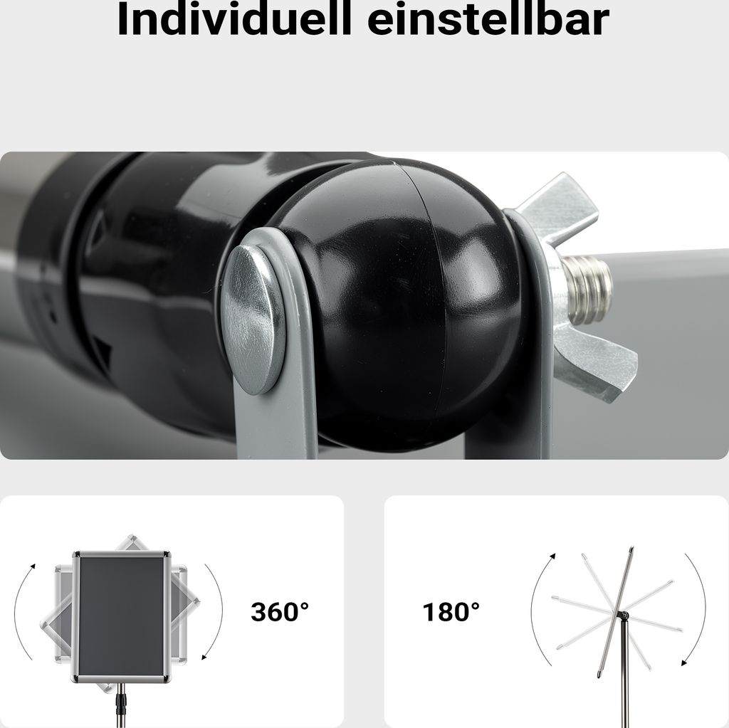 Supporto Da Pavimento Per Poster E Cartelli – Struttura In Ferro Regolabile In Altezza (110-200 Cm), Esposizione Fronte/Retro, Base Stabile Fino A 5 Kg – Ideale Per Fiere E Negozi