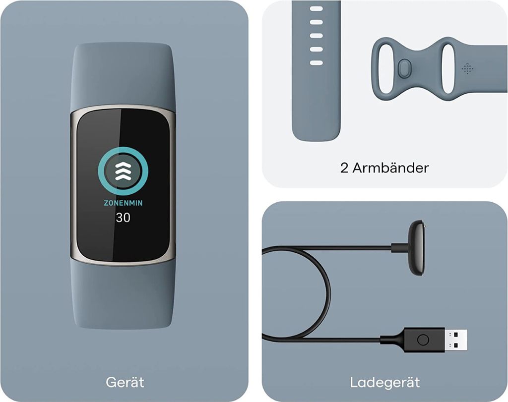 Fitbit Charge 5 graublau/platin Produktbild 24
