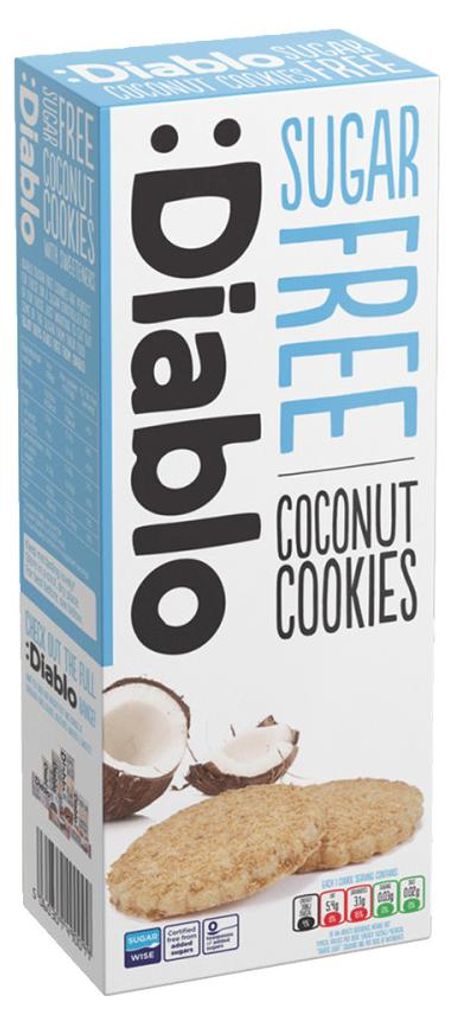 Biscuits Diablo Cookies à la noix de coco sans sucre (150 Image du produit 