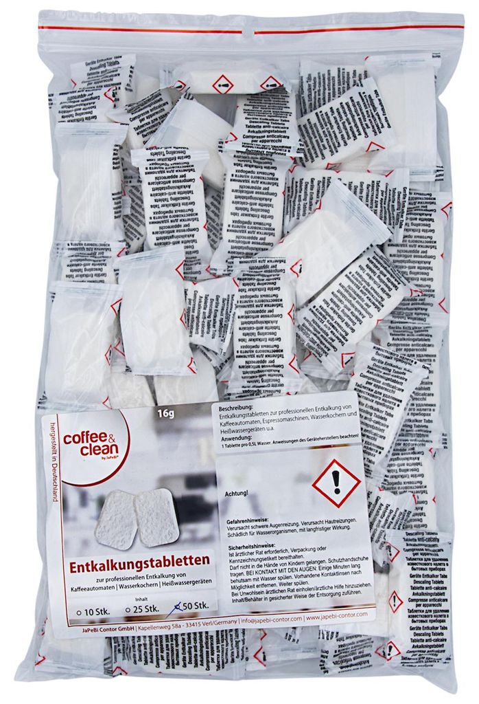 50 Entkalkungstabletten Entkalker-Tabs 16g für Produktbild 
