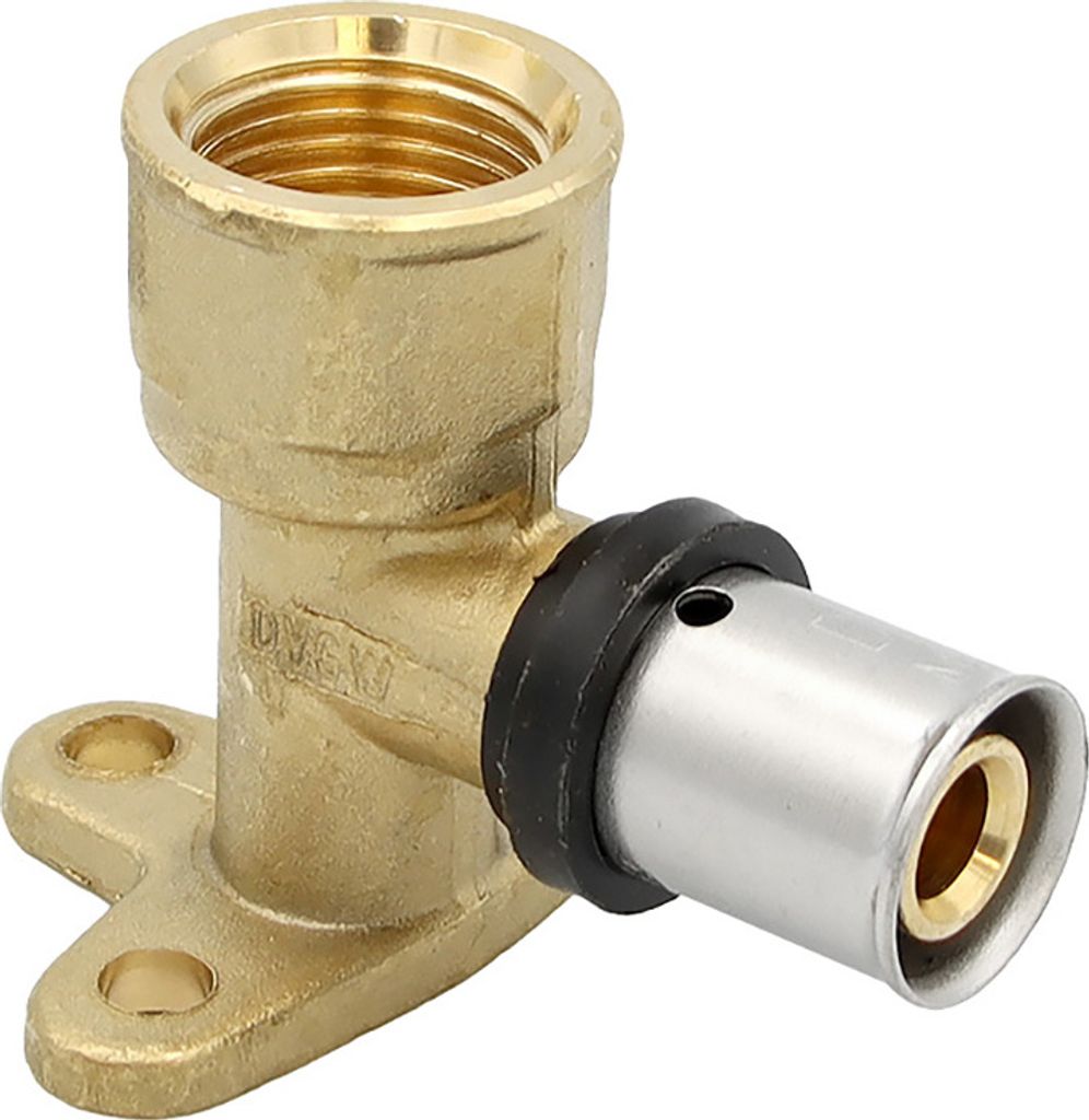 Pipetec Pressfitting Wandwinkel 16x2 1/2 Zoll 52mm IG TH Produktbild 