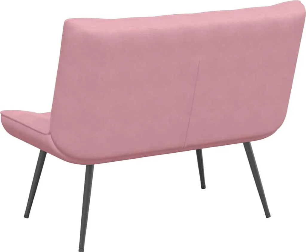Banc Rose Velours 110x74x84 cm - Solution Assise Confortable et Stable - 6