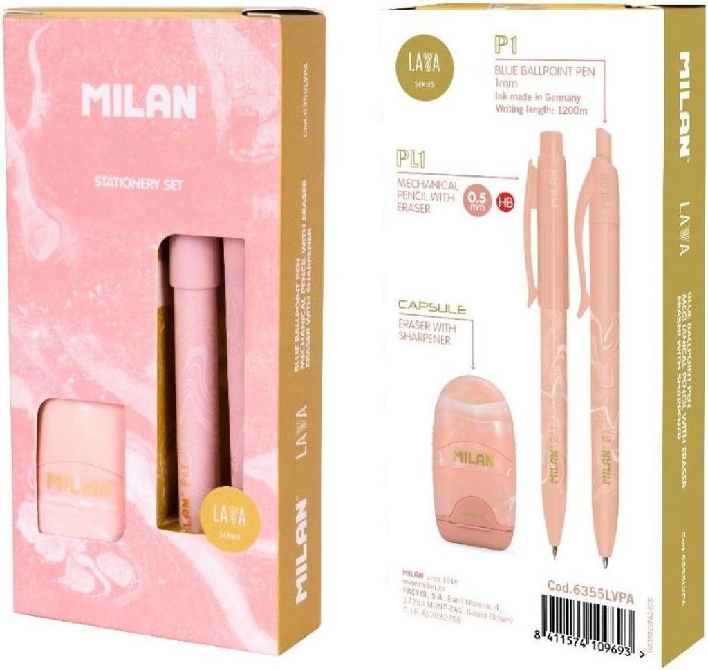 Milan 6355LVPA, 3 Stück(e), Pink, 17 mm, 141 mm, 73 mm, 25 mm