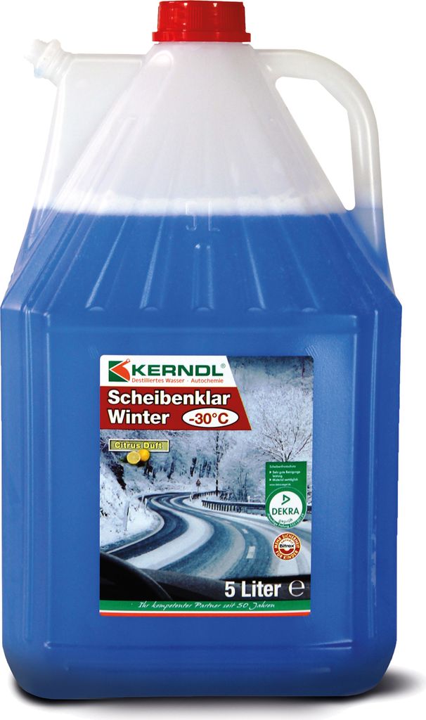 Scheibenklar mit Frostschutz -30°C 5 l Prüfsiegel, Schnabelkanne
