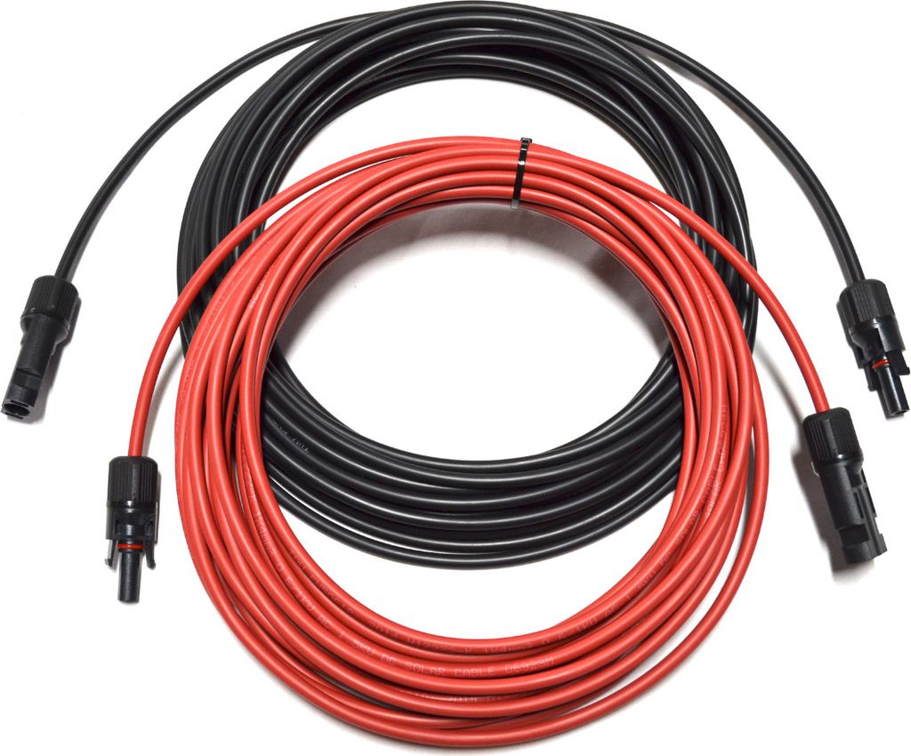 Solarkabel Verlängerungskabel Rot/Schwarz 4 - 6mm² mit Produktbild 2