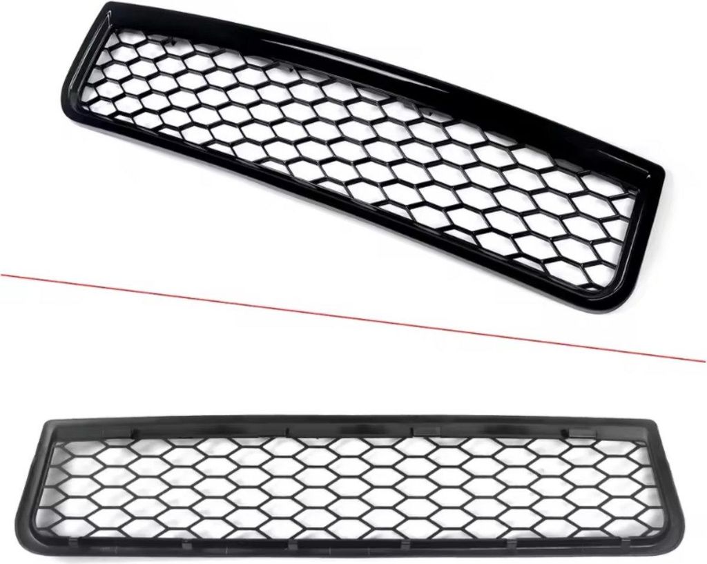 Schwarzer RS-Stil Oberer Frontgrill + Nebelscheinwerfergrill für Audi A4 B6 2002-2005 – Autozubehör