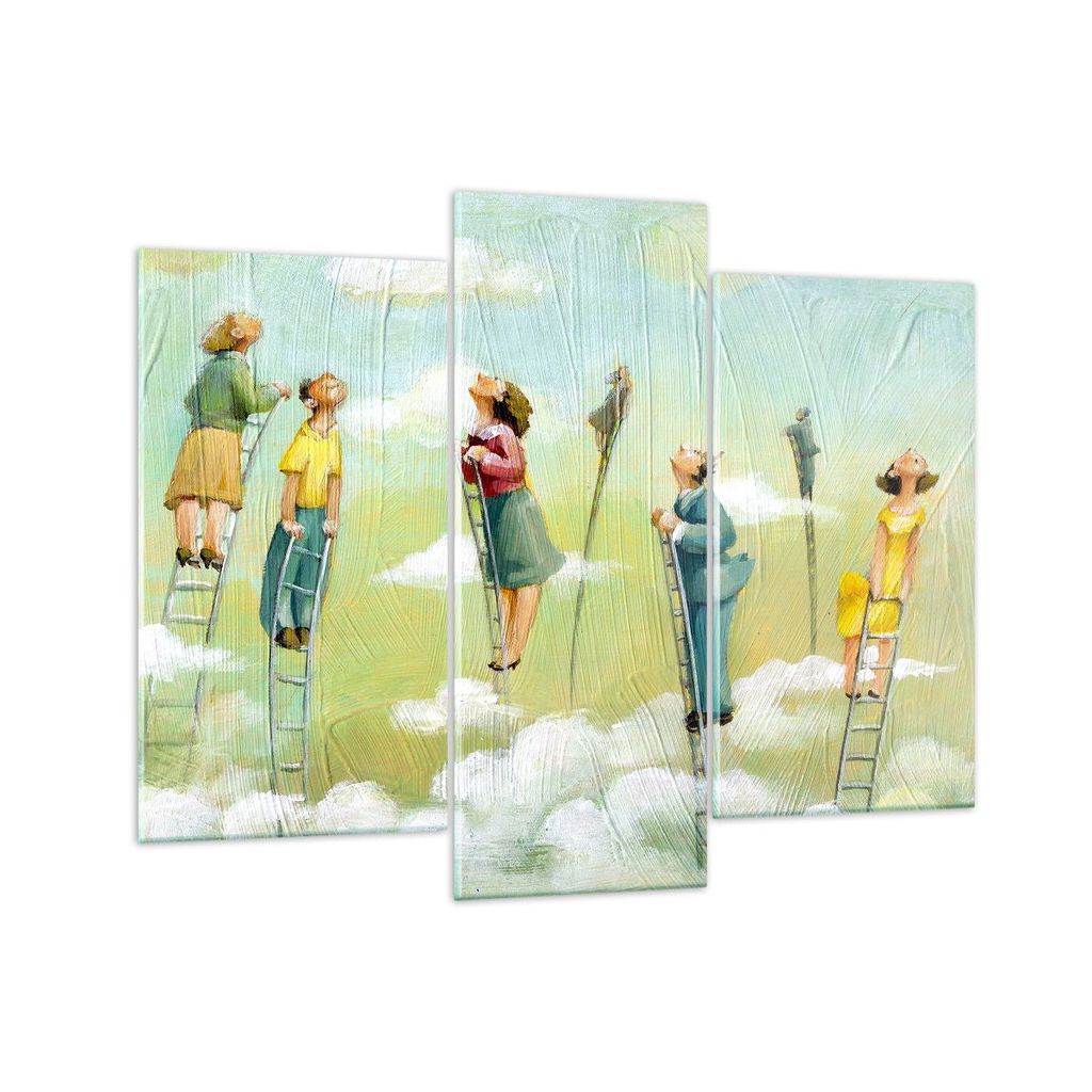 Bilder auf glas - Abstraktion modern - 130x100cm - Glasbilder - Wandbilder - Kunstdruck - zum Aufhängen bereit - Wanddekoration aus Glas - Glas Bi...