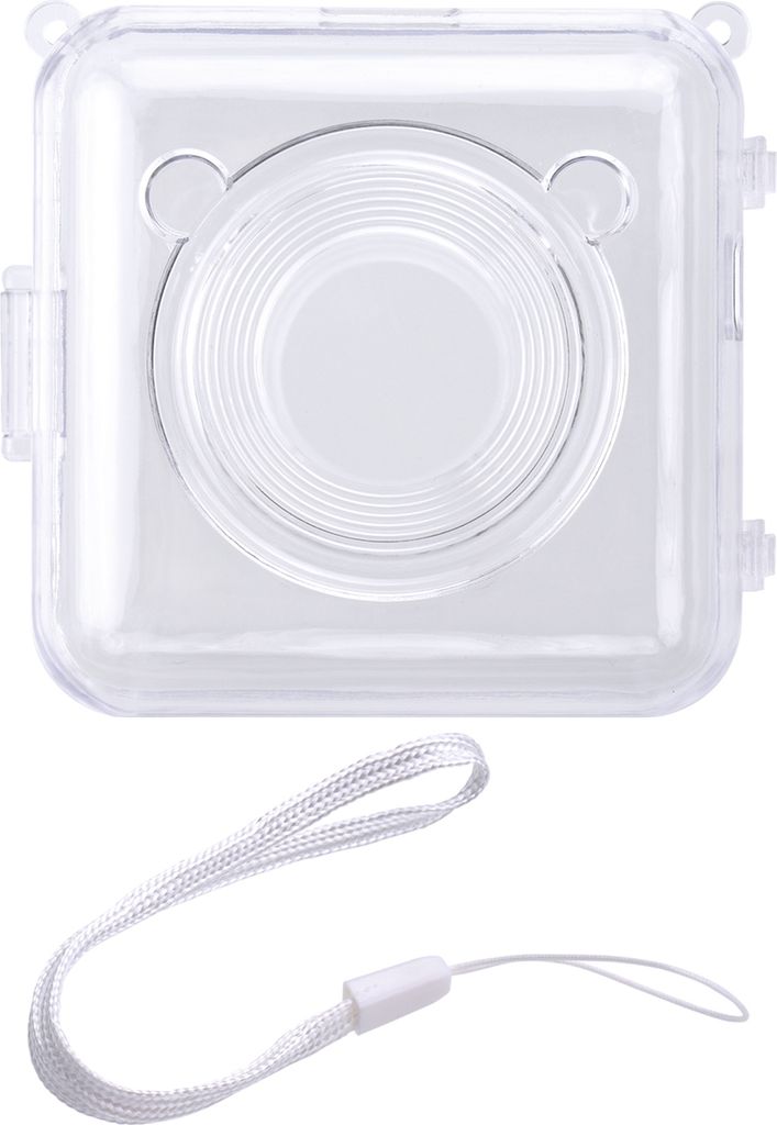 PeriPage A6 Thermodrucker Kunststoffgehäuse, transparent mit Riemen Anti-Staub-Anti-Schock-Anti-Kratz-Schutzhülle