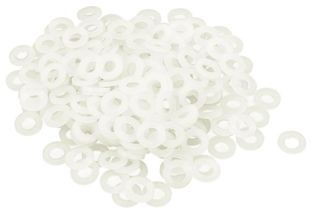 200 Stš¹ck Unterlegscheibe Dichtung Nylon M6 12mm Au?endurchm. 6mm Innendurchm. 1.5 mm Dicke fš¹r Wasserhahn Rohr Wasserschlauch, Wei?