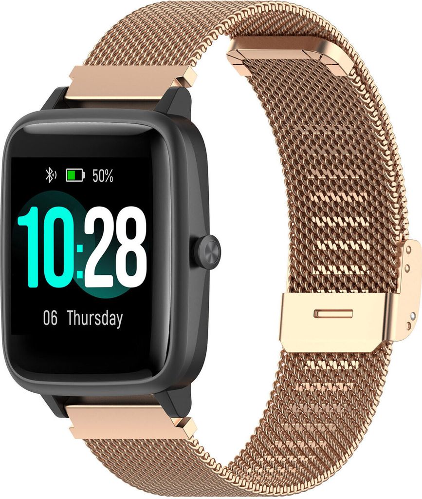 Strap-it Milanese Smartwatch-Armband 19 mm – passend für ID205L / ID205S / ID205U / ID216 – Milanaise-Armband mit Klemmschließe
