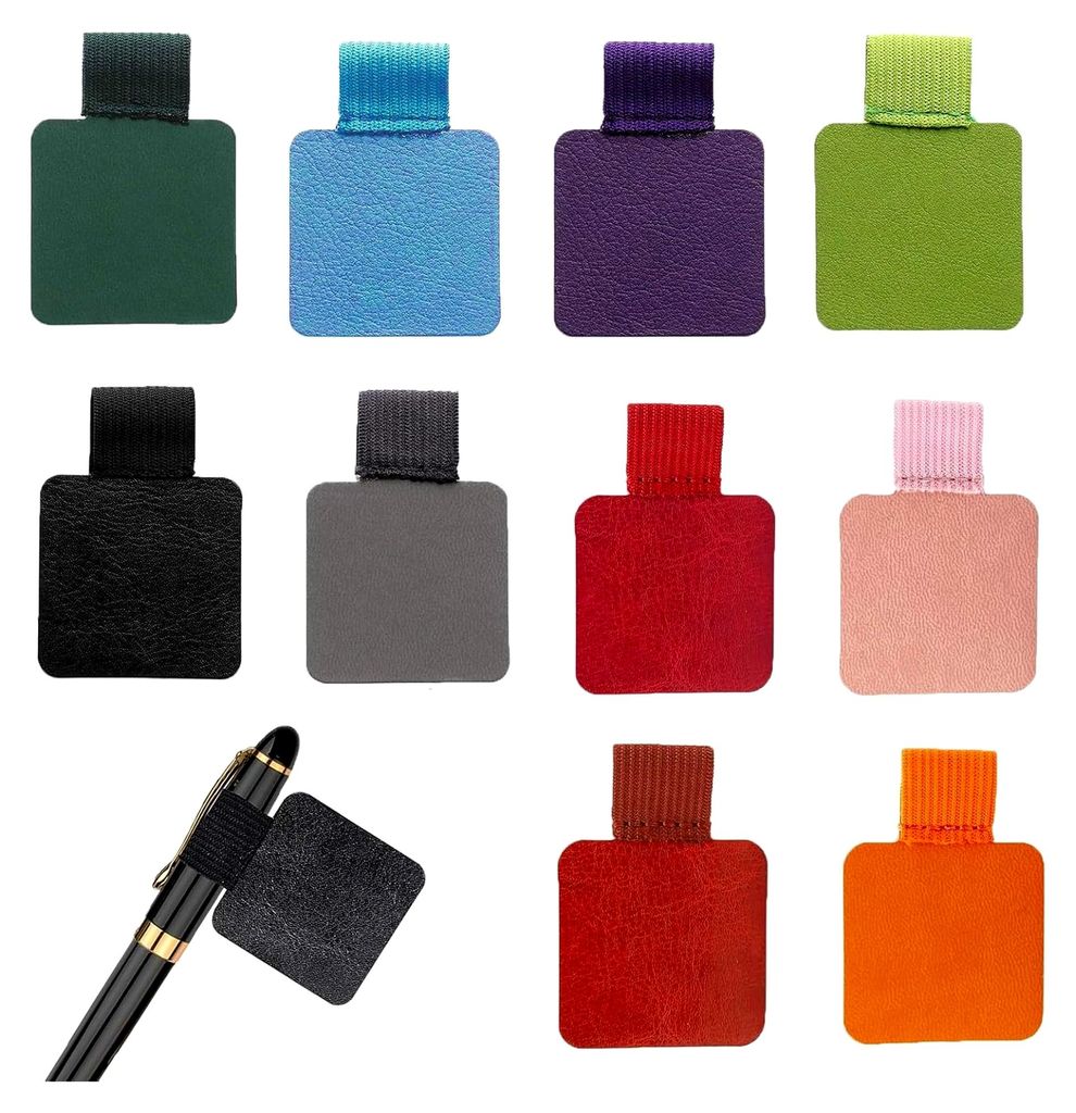 10 Stück Selbstklebende Stiftschlaufe, Stifthalter für Notizbuch, Stiftschlaufe, Selbstklebende Pen Loop Clips, Stifthalter Selbstklebend, Farbig...