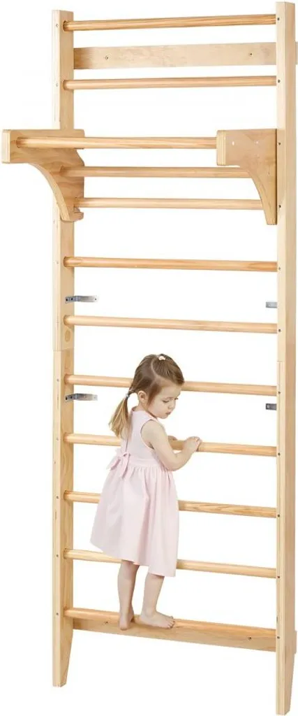 Échelle de gymnastique intérieure en bois 10 barreaux pour salle de jeux