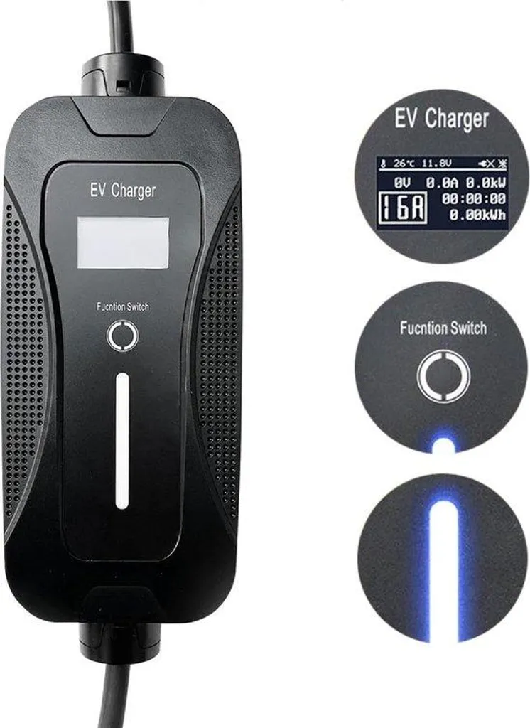 Chargeur voiture électrique CEE 220V-250V 32A 7,68kW câble de 5 mètres