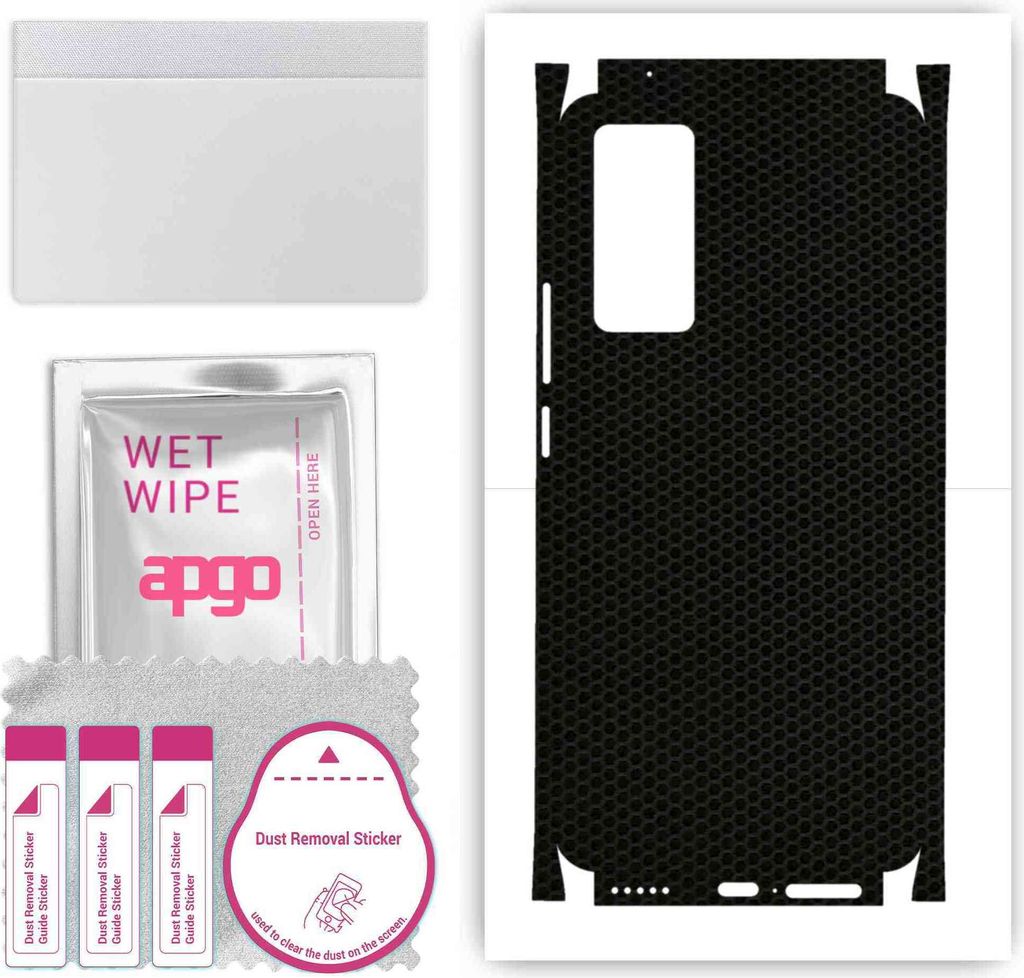 apgo Rückseite + Seiten Schutzfolie, Skin, kompatibel mit Vivo X60t, Hinten Displayschutzfolie aus Vinylfolie, kratzfest, einfache Montage - Matrix
