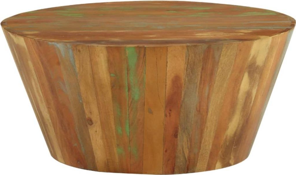 vidaXL Couchtisch Ø65x31 cm Altholz Massiv