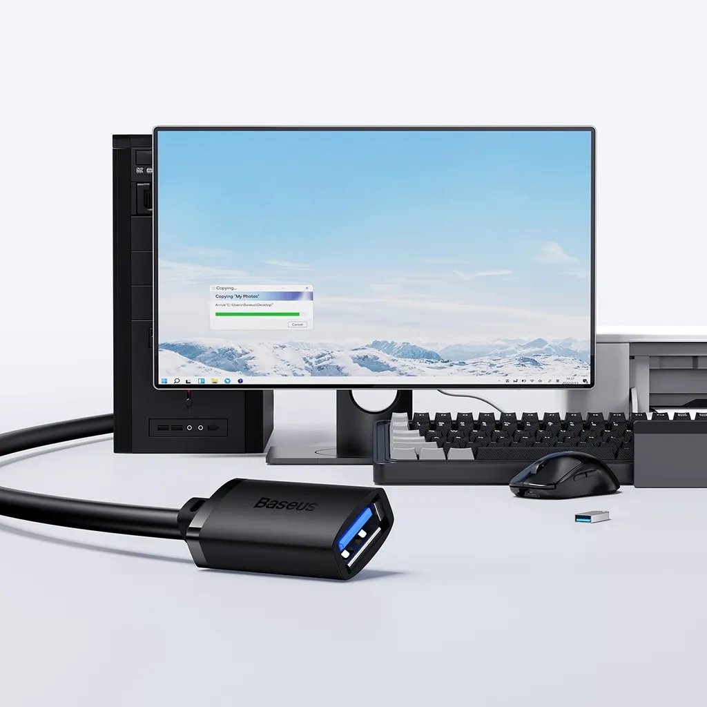 Cavo Prolunga USB 1.5m Baseus AirJoy - Estensione USB 2.0 Nera - 12