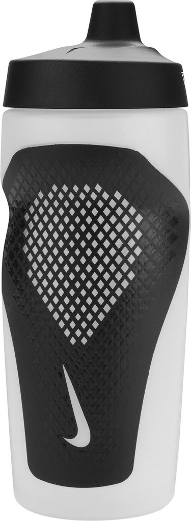 Nike Sport Trinkflasche Refuel Bottle Grip weiß schwarz 550ml BPA-frei