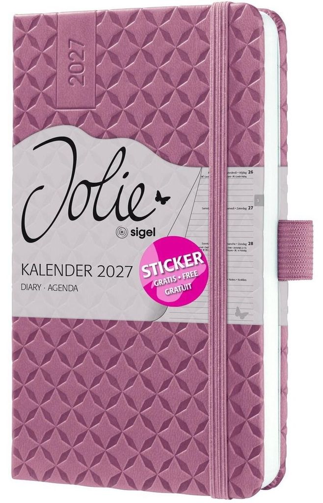Wochenkalender Jolie 2027 Hardcover ca. A6 Dusty Red 174 Produktbild 