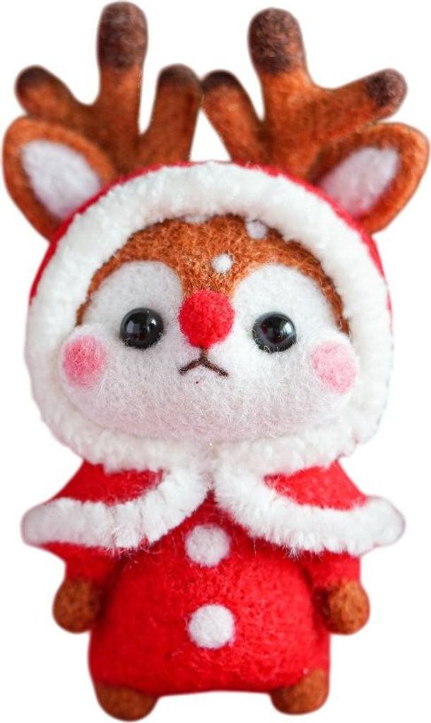 INF DIY Wollfilz Weihnachts Rentier Set - Handgemachtes Basteln für Feiertage