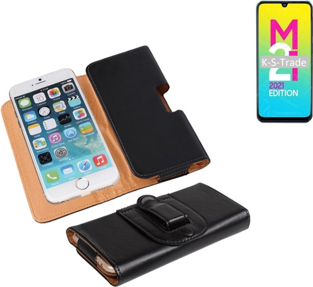 K-S-Trade Schützhülle Handyhülle kompatibel mit Samsung Galaxy M21 2021 Holster Gürtel Tasche Schutzhülle Handy-Tasche Smartphone Case