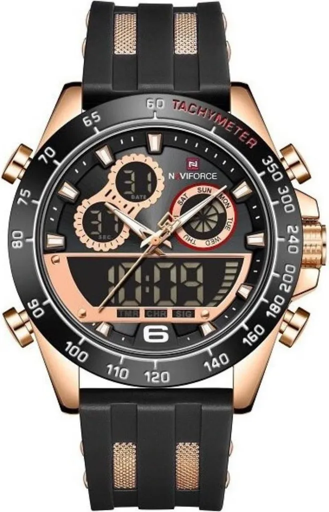 Montre Bracelet Homme Luxe Naviforce NF9188 - Affichage Double Temps