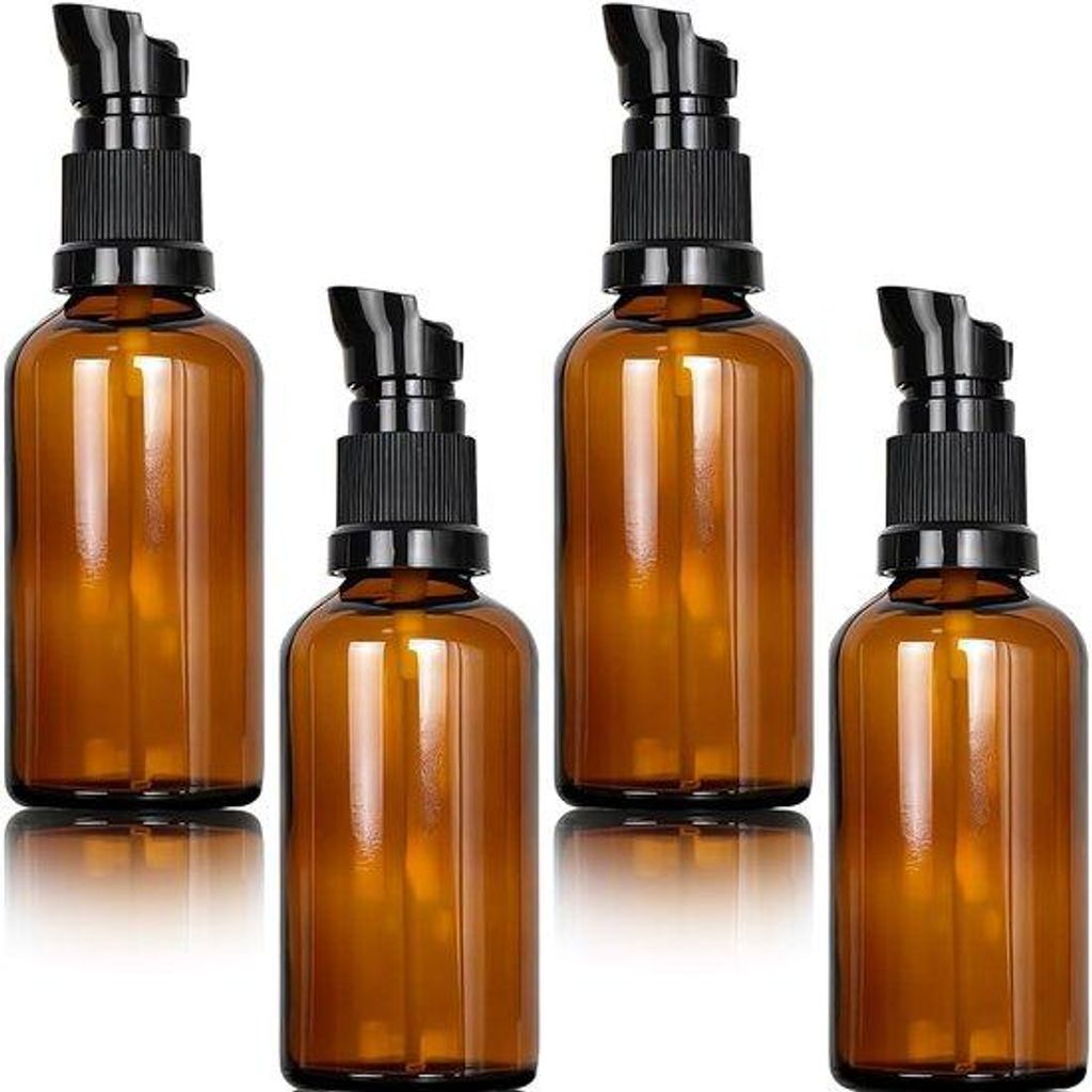 Braun Glasflasche - 100ml Sprühflasche mit Rohr - Braun Glas UV-Schutz