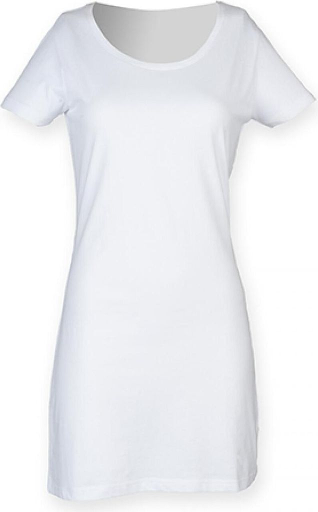 SF Women SK257 | Damen Shirt Women`s T-Shirt Dress - Farbe: White - Größe: XL