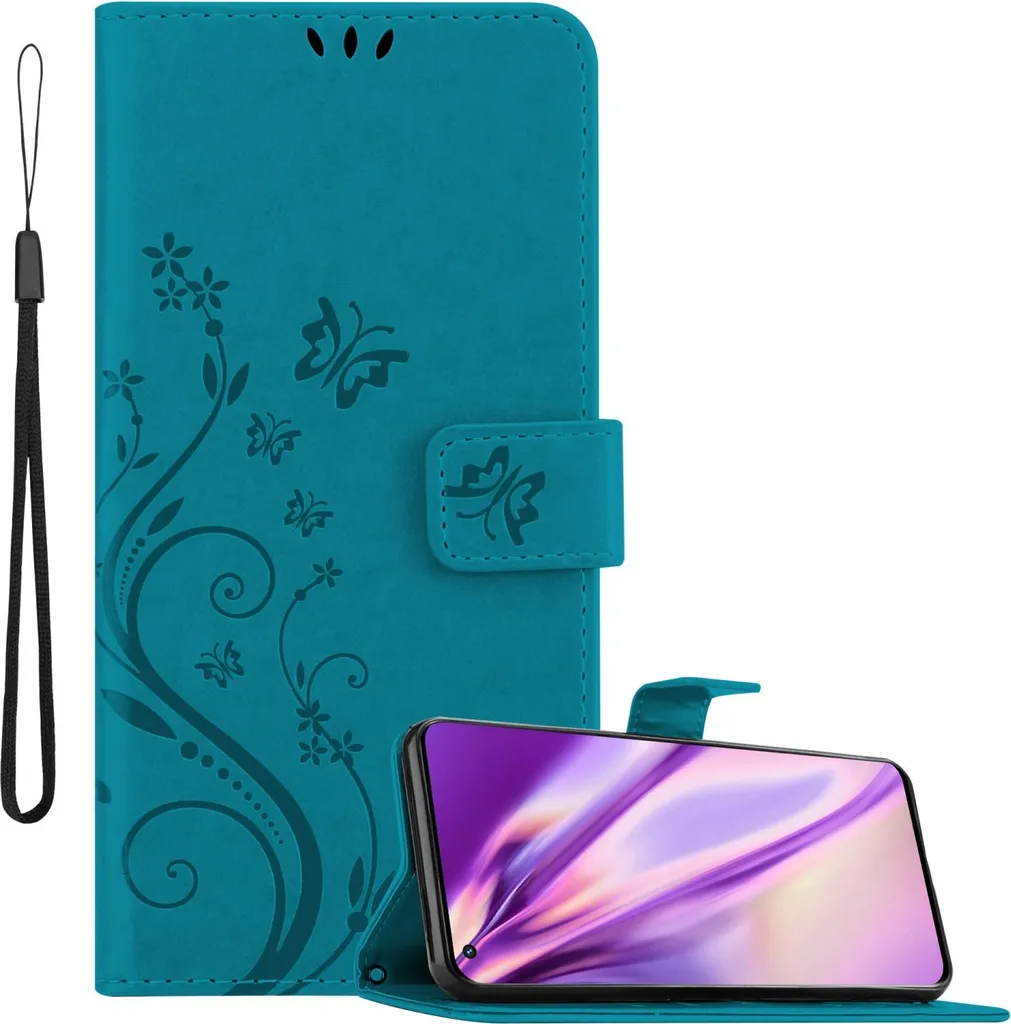Cadorabo Custodia OnePlus 10 Pro 5G - Cover Blu Fiori in Offerta