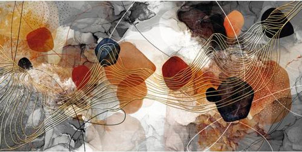 Metallbild Lines And Shapes IX 200x100 cm