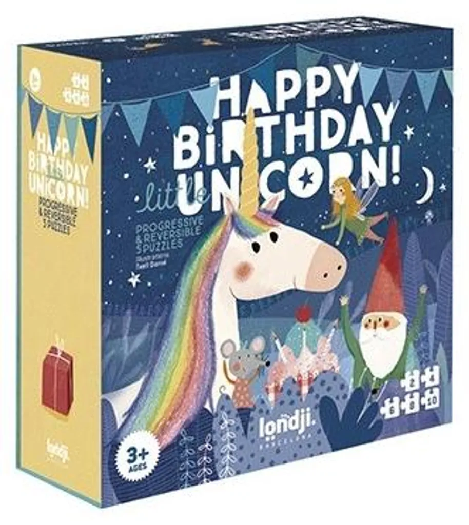 Puzzle La fête de la licorne Londji - Modèle réversible et évolutif 2-en-1