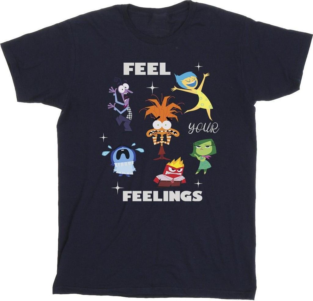 Inside Out 2 - "Feelings" T-Shirt für Herren BI54735 (L) (Dunkles Marineblau)