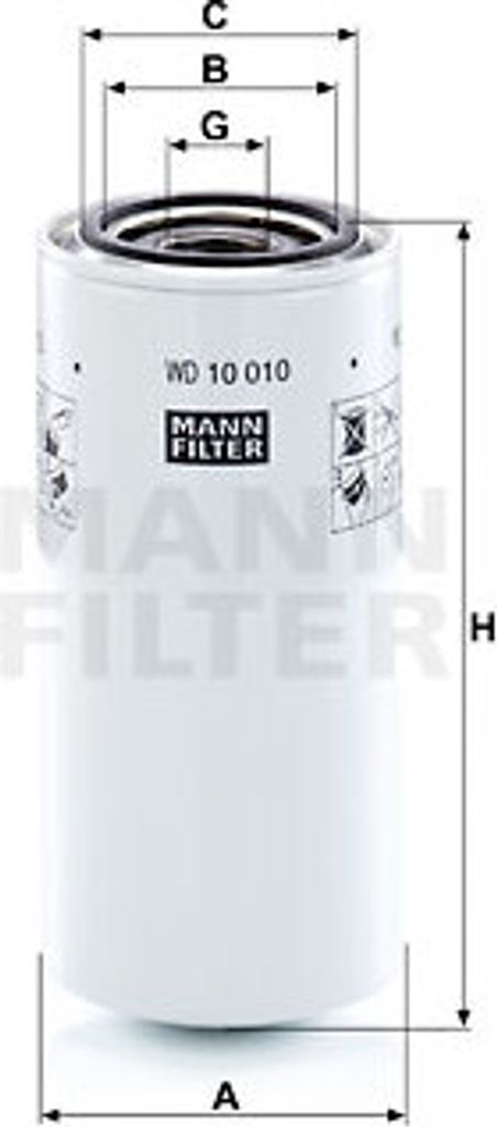 Filter, Arbeitshydraulik MANN-FILTER WD 10 010