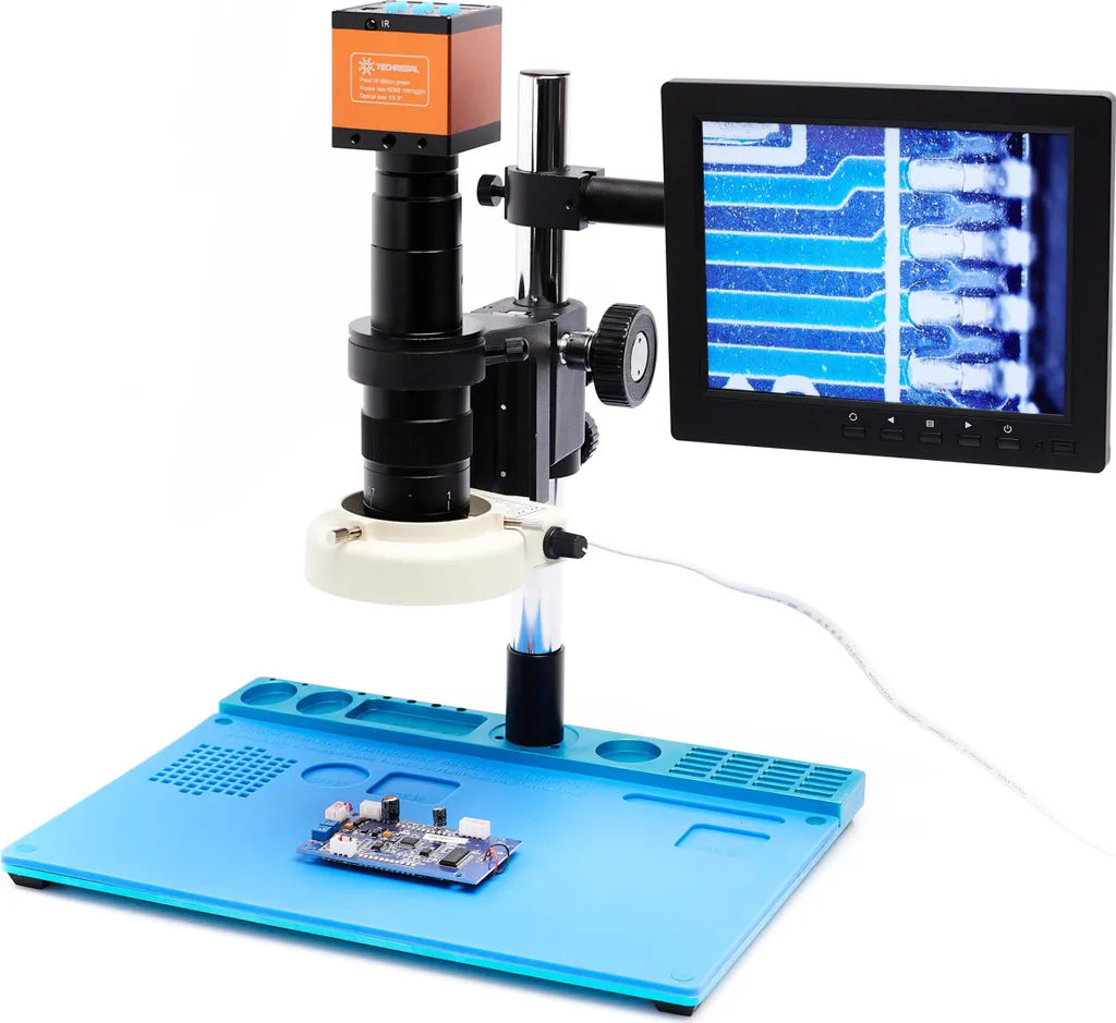 Écran microscope HDMI 8 pouces haute résolution VGA AV pour laboratoire