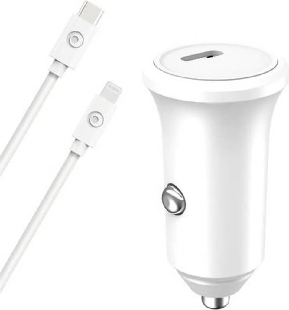 Pack de Charge Rapide 30W USB-C PD et Câble Lightning Recyclé Bigben Blanc