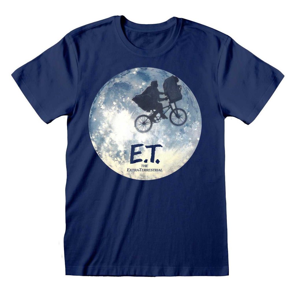 E.T - Moon Silhouette - Blue T-Shirt - Größe L