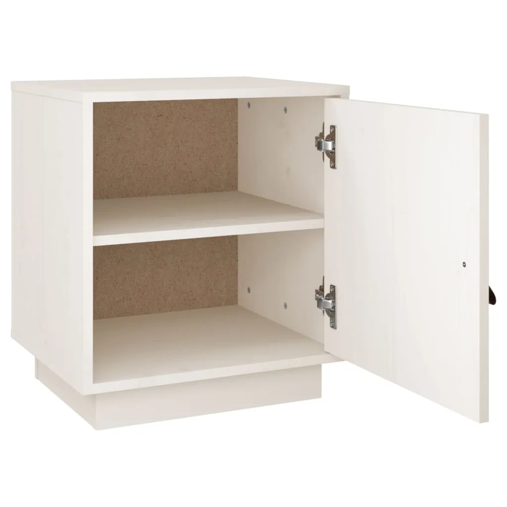 Table de nuit blanche compacte pour petite chambre - Rangement de lit - 8