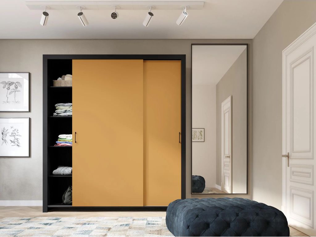 Kleiderschrank FRAMA II 185cm Toffee Schiebetürenschrank