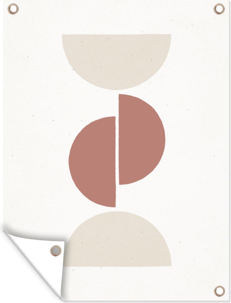 MuchoWow 30x40 cm Outdoor-Poster Gartendeko Sichtschutz Garten Poster für den Garten Pastell - Minimalismus - Gestaltung