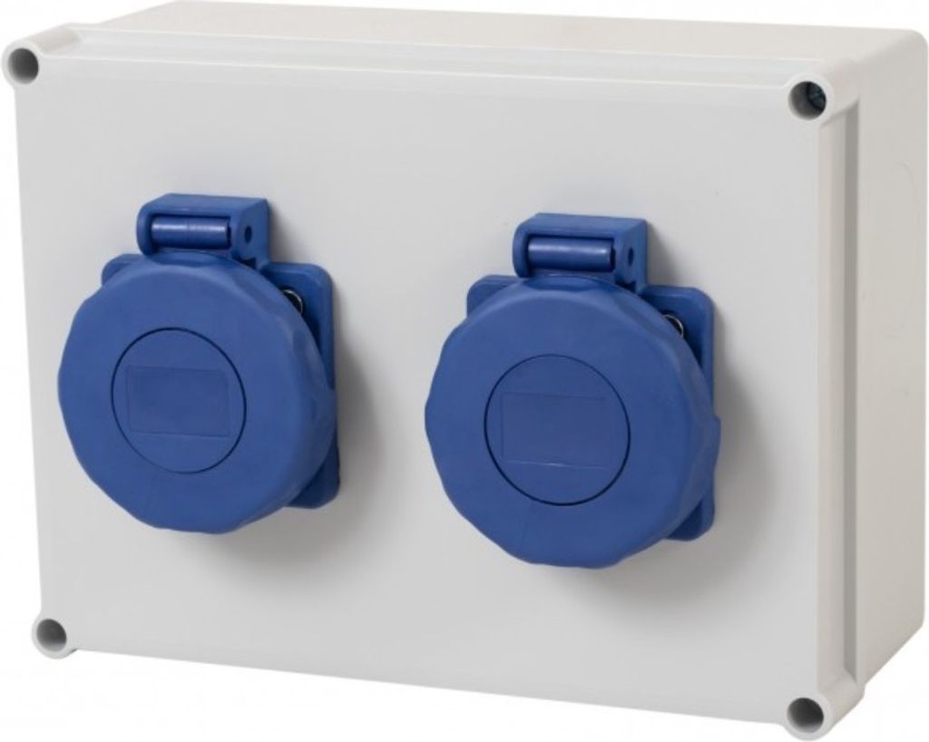 IP65 Stromverteiler Wandverteiler Steckdosen verdrahtet Produktbild 