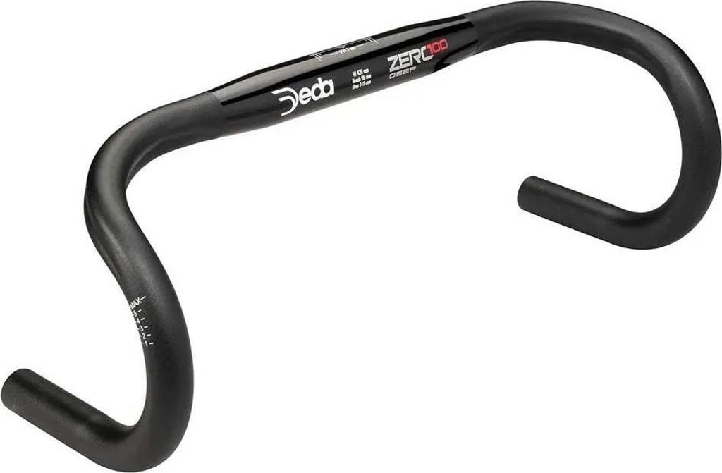 Deda Lenkung Bend Zero100 Deep 46 cm schwarzes Aluminium
