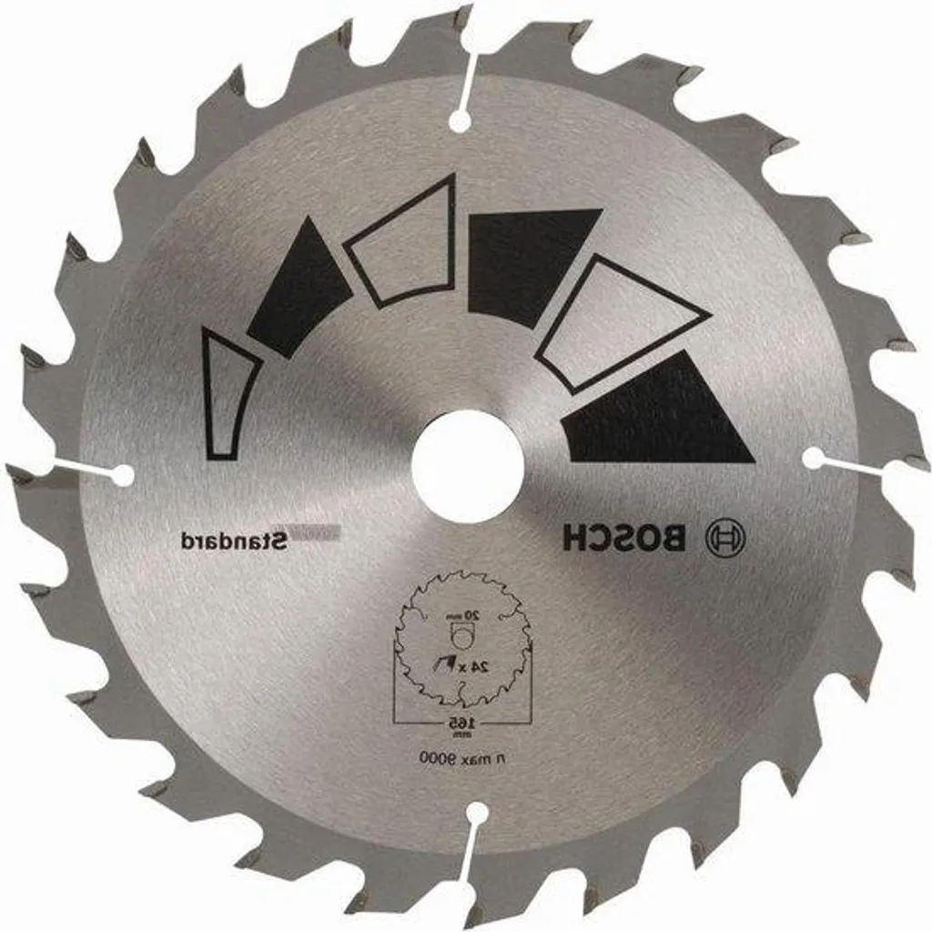Lame de scie circulaire bois 165 mm pour coupe rapide et propre 24 dents