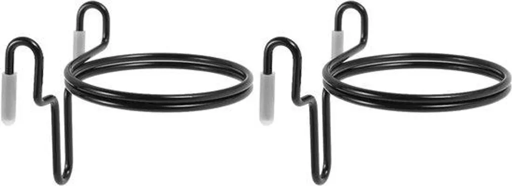 Chariot de courses pliable avec porte-gobelet et compartiment bleu 2 pcs