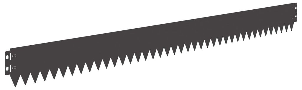 vidaXL Raseneinfassung 50 pcs 103 x 10 cm Stahl Schwarz
