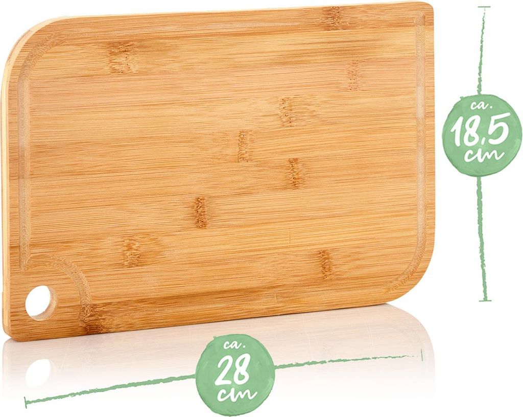 Batvik Bambus-Schneidebrett 33 x 1,5 x 23 cm (BxHxT) Saftrille, Variante:S