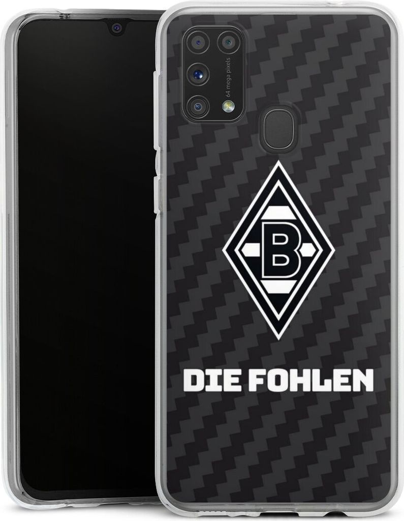 DeinDesign Handyhülle für Samsung Galaxy M31 Silikon Hülle Case Smartphone Schutzhülle Borussia Mönchengladbach Carbon Gladbach