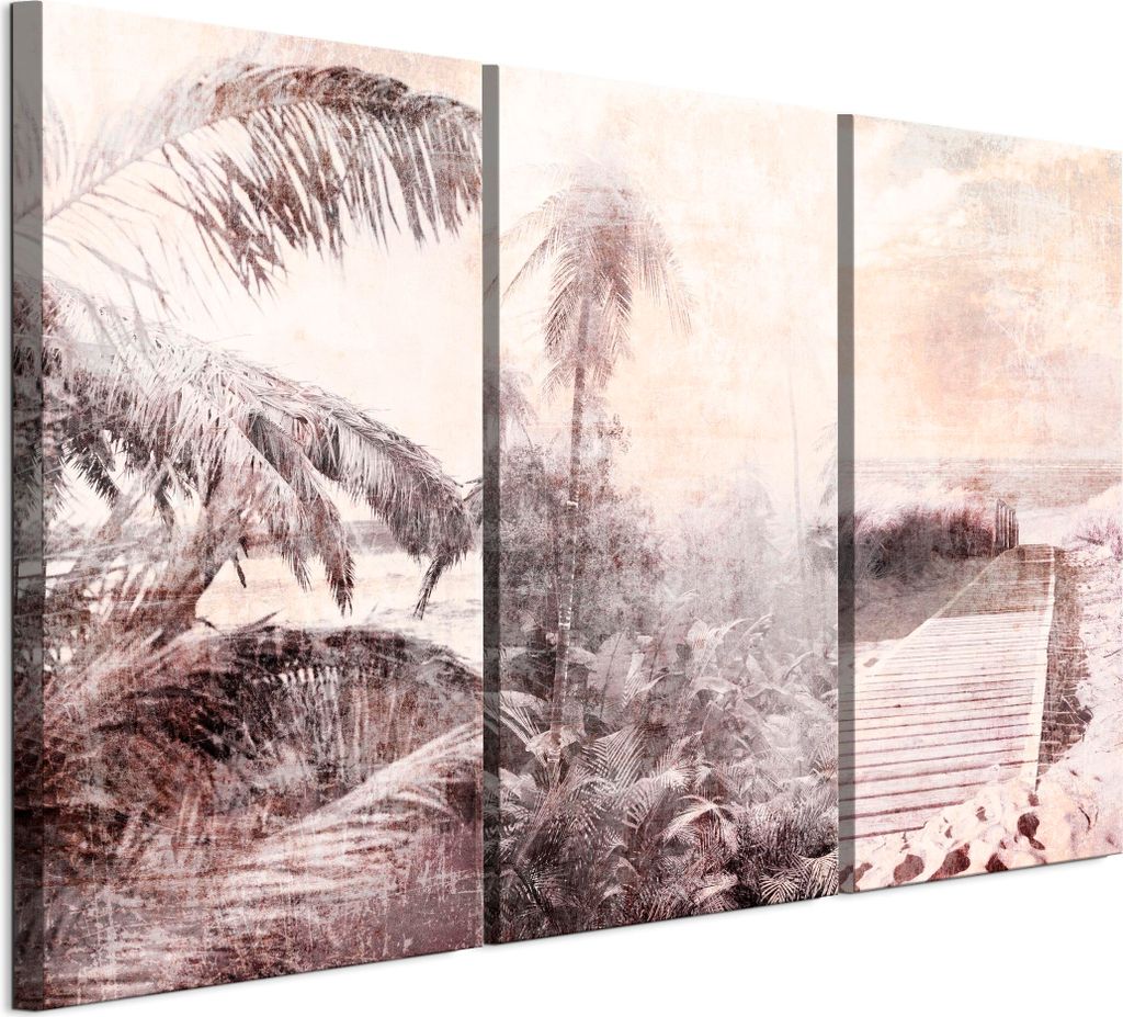LUMASOUL Leinwand Bilder, Leinwandbild Natur Motiv, Wandbilder Holzrahmen, Bilder 90x60cm Strand 5