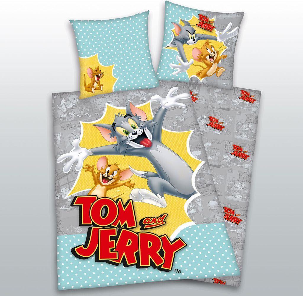 Tom & Jerry Bettwäsche (grau)